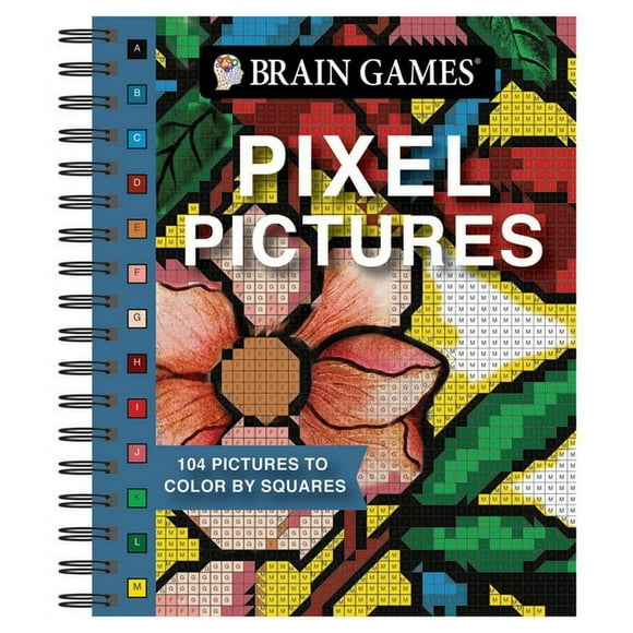 Brain Games: Pixel Pictures (Spiral Bound)