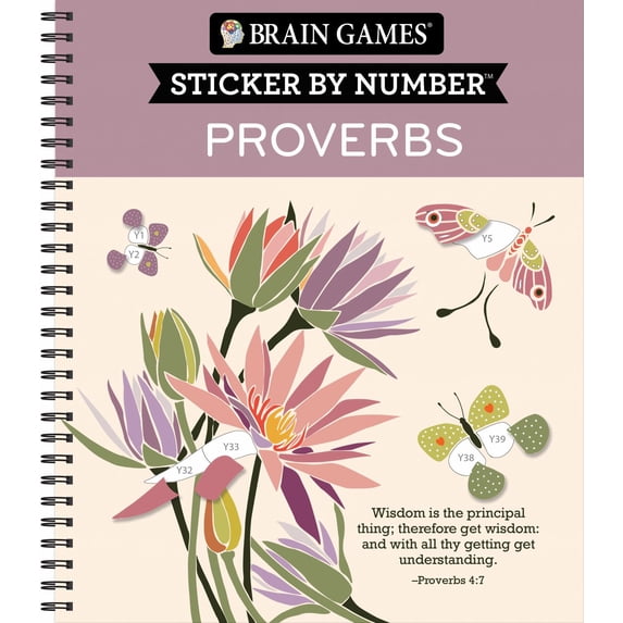 Brain Games Sticker by Number Proverbs, 104 pages, 20 Sticker Sheets ...