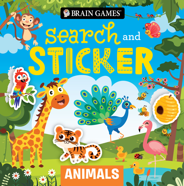 Brain Games - Search and Sticker Brain Games - Search and Sticker: Animals (for Kids Ages 3-6), (Paperback)