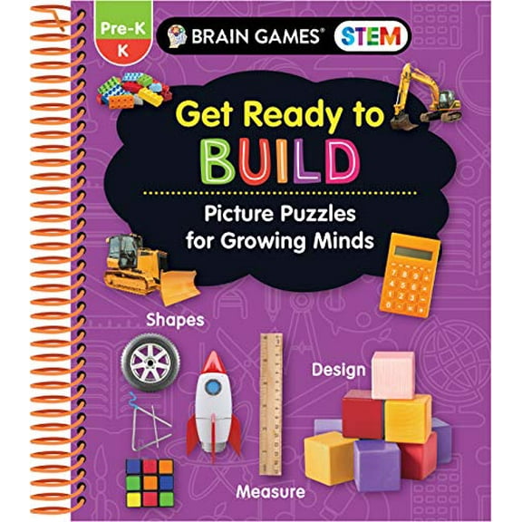 Pre-Owned Brain Games STEM - Get Ready to Build: Picture Puzzles for Growing Minds (Workbook), 9781645584391, 1645584399, Paperback,