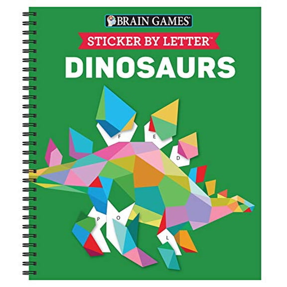 Pre-Owned Brain Games - Sticker by Letter: Dinosaurs (Sticker Puzzles - Kids Activity Book) Paperback