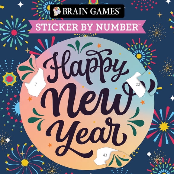 Brain Games - Sticker by Number Compact Brain Games - Sticker by Number Compact Edition: Happy New Year 7x7 Inches Travel Size Activity Book for Adults & Kids 7, (Paperback)