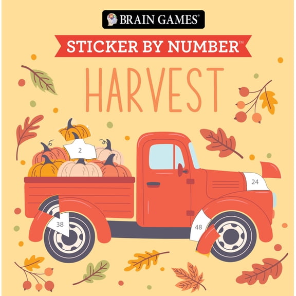 Brain Games - Sticker by Number Compact Brain Games - Sticker by Number Compact Edition: Harvest 7x7 Inches Cozy Fall Activity & Thanksgiving Gift, Travel Size , (Paperback)