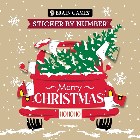 Brain Games - Sticker by Number Compact Brain Games - Sticker by Number Compact Edition: Merry Christmas 7x7 Inches Christmas Stocking Stuffer, Travel Size Acti, (Paperback)