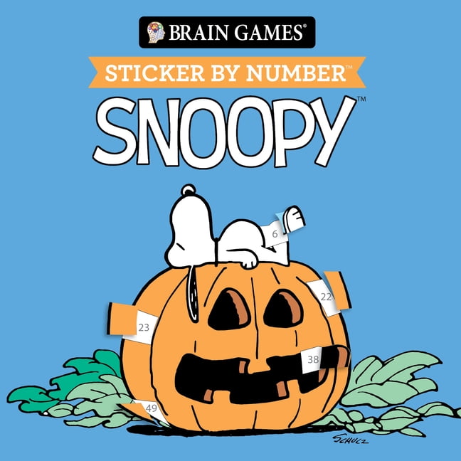 Brain Games - Sticker by Number Compact Brain Games - Sticker by Number Compact Edition: Snoopy 7x7 Inches Cozy Fall Craft, Travel Size Activity Book for Adults, (Paperback)