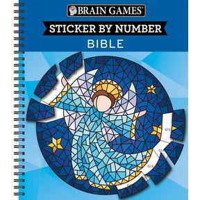 Brain Games - Sticker by Number Brain Games - Sticker by Number: Bible (28 Images to Sticker), (Spiral-Bound)