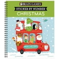 thumbnail image 1 of Brain Games - Sticker by Number Brain Games - Sticker by Number: Christmas (Bus Cover): Fun Holiday Activity Book for Kids and Adults Spiral Bound with , (Paperback), 1 of 5