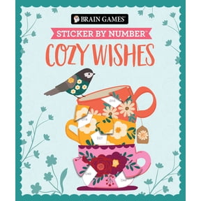 Brain Games - Sticker by Number Brain Games - Sticker by Number: Cozy Wishes (27 Images to Sticker), (Paperback)