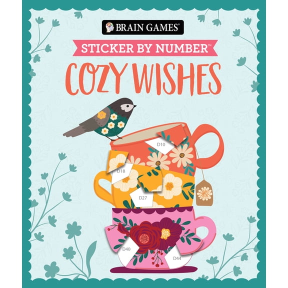 Brain Games - Sticker by Number Brain Games - Sticker by Number: Cozy Wishes (27 Images to Sticker), (Paperback)