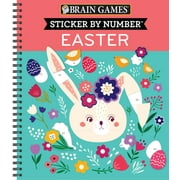 Brain Games - Sticker by Number Brain Games - Sticker by Number: Easter, (Spiral-Bound)