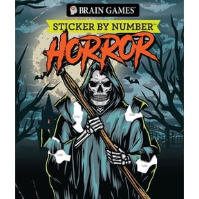 Brain Games - Sticker by Number Brain Games - Sticker by Number: Horror (28 Images to Sticker), (Paperback)