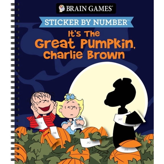 Brain Games - Sticker by Number Brain Games - Sticker by Number: It's the Great Pumpkin, Charlie Brown (Halloween), (Spiral-Bound)