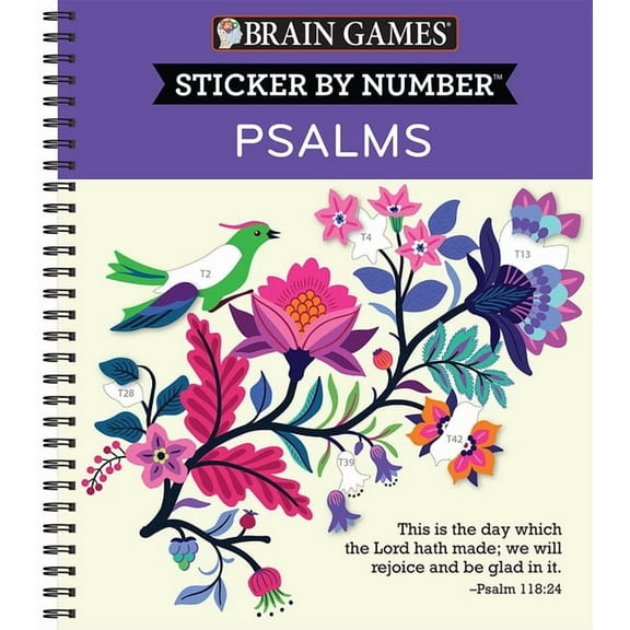 Brain Games - Sticker by Number Brain Games - Sticker by Number: Psalms, (Spiral-Bound)