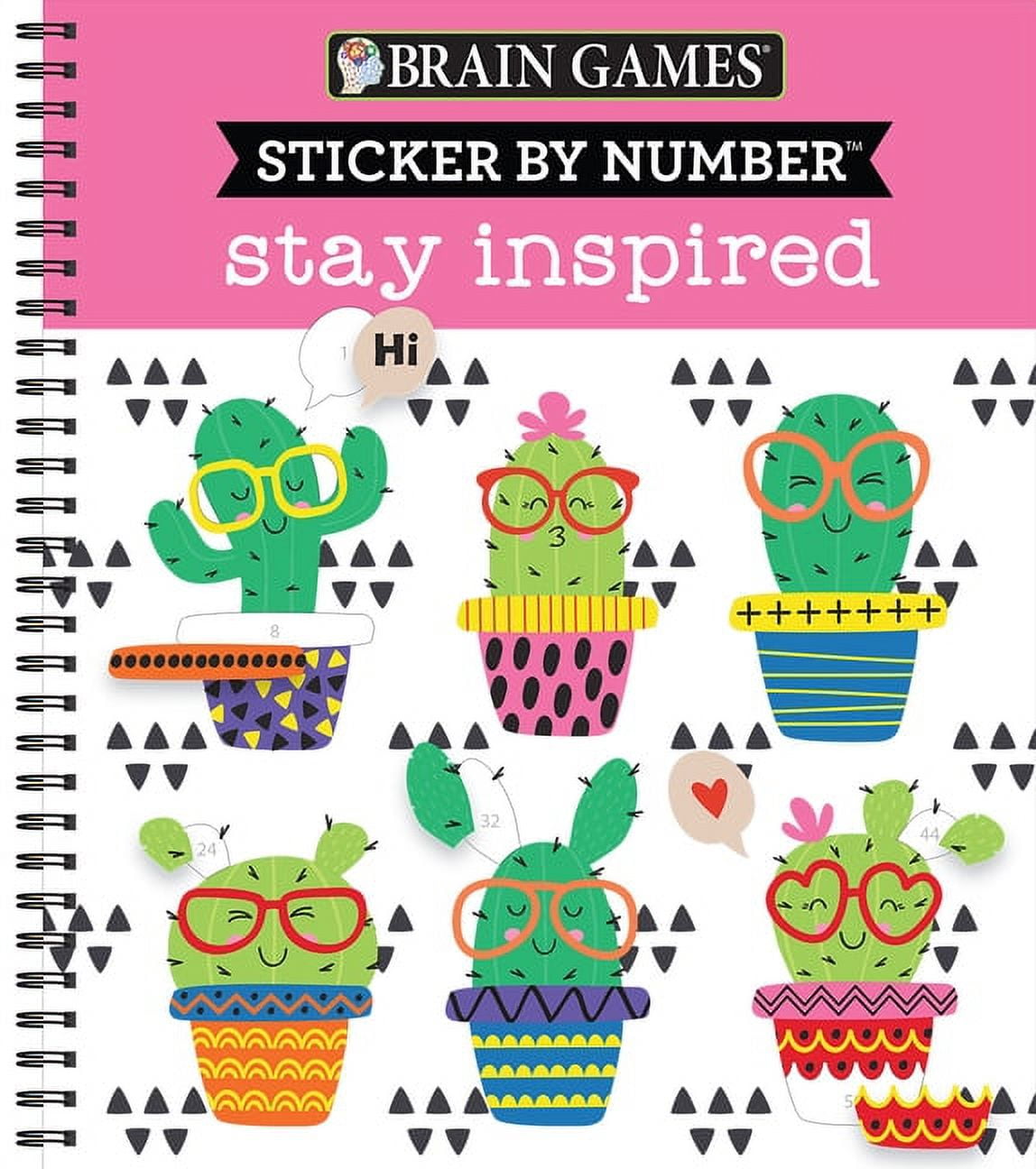 PUBLICATIONS INTERNATIONAL LTD; NEW SEASONS; BRAIN GAMES Brain Games - Sticker by Number Brain Games - Sticker by Number: Stay Inspired, (Spiral-Bound)