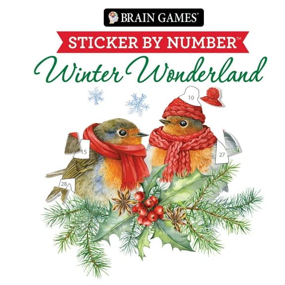 Brain Games - Sticker by Number Brain Games - Sticker by Number Compact Edition: Winter Wonderland 7x7 Inches Cozy Winter Activity, Travel Size Activity, (Paperback)