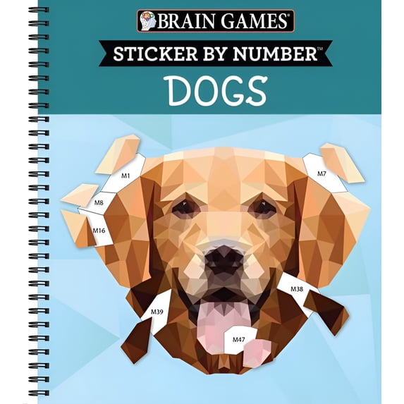 Brain Games - Sticker by Number: Dogs, (Hardcover)