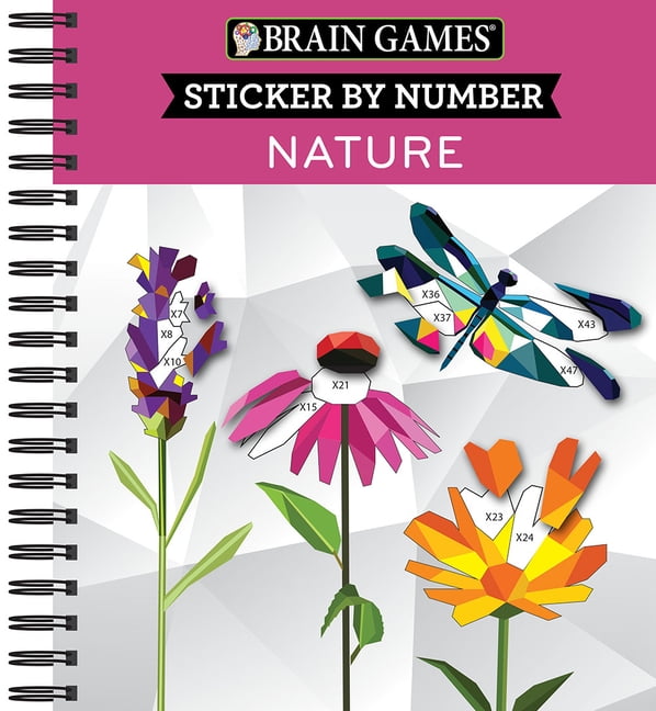 Brain Games Sticker-By-Number Flowers & Nature - Easy Comforts