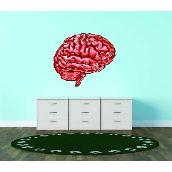 Brain Grey Matter Vinyl Wall Decal Vinyl Peel And Stick Sticker Wall Decal Picture Art Graphic Design Image Dcor 15x15