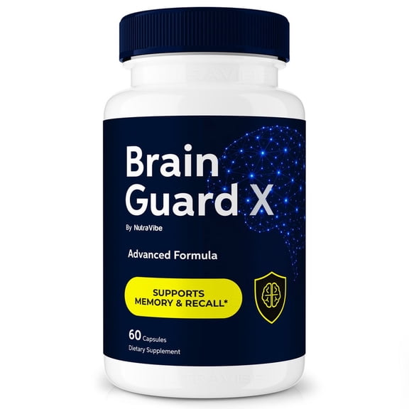 Brain Guard X Pills  Daily Formula with a Natural Blend to Help Maintain Focus, Memory & Concentration | Clean, Gentle, Easy-to-Swallow Capsules for Everyday Sharpness (60 Capsules)