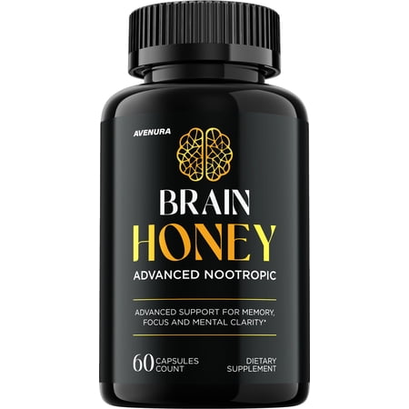 Brain Honey Capsules – BrainHoney Natural Blend Memory Focus Support Supplement, 1 Pack, 60 Capsules