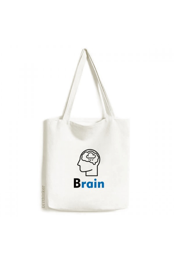 Brain Human Body Thinking Rain Tote Canvas Bag Shopping Satchel Casual Handbag