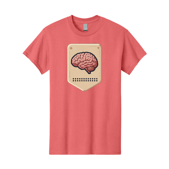 Brain-Icon-1 Mens Graphic Tee, 100% Cotton, Casual Summer Wear BAA209