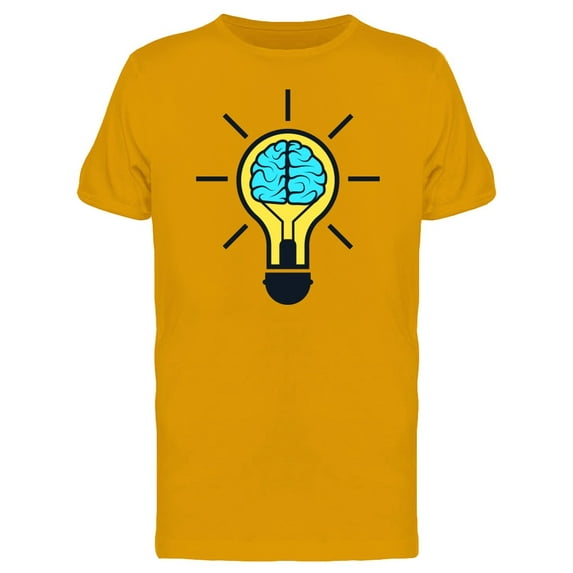Brain In Lamp Creative Ideas T-Shirt Men -Image by Shutterstock, Male x-Large