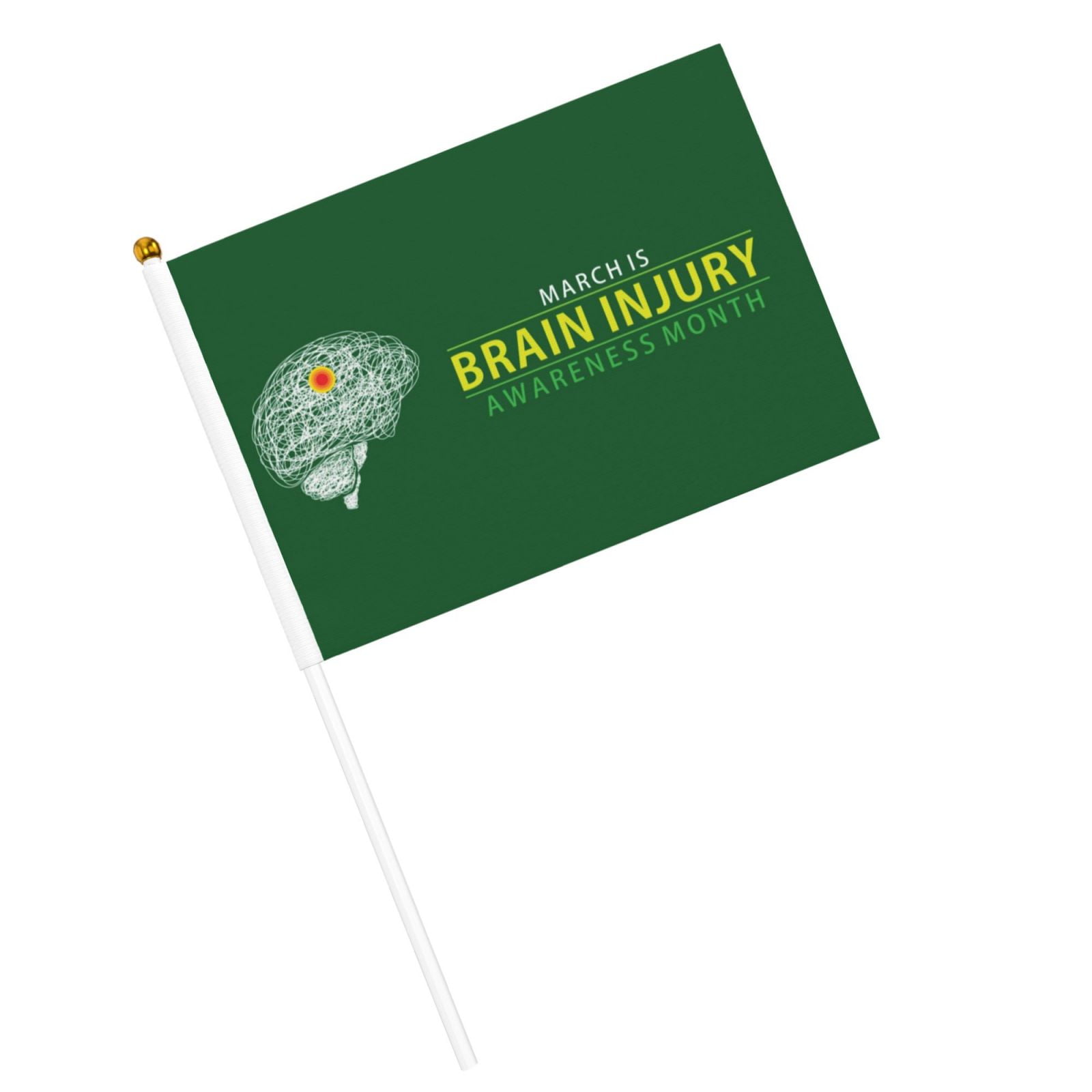 Brain Injury Awareness Month Mini Hand Held Flags Small Flag Banner