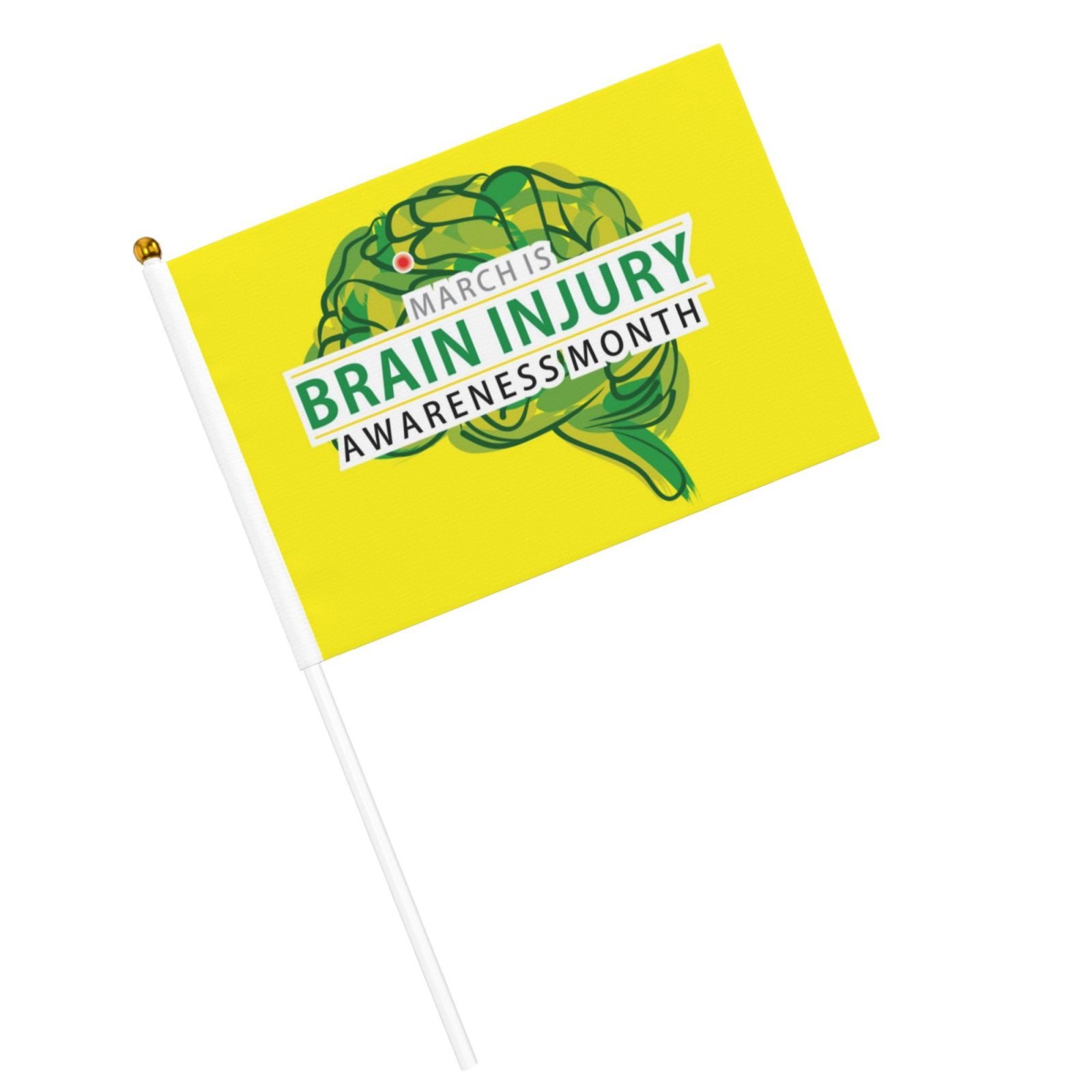 Brain Injury Awareness Month Mini Hand Held Flags Small Flag Banner