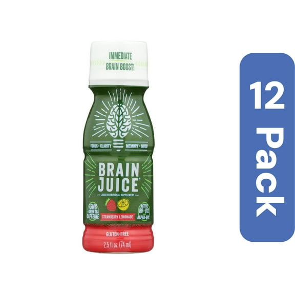 Brain Juice - Brain Juice Strawberry Lemonade - Case of 12 - 2.5 fl oz