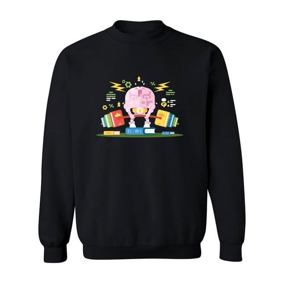 Brain Lifting Weight Design Sweatshirt Men -Image by Shutterstock, Male Large