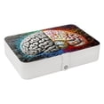 thumbnail image 1 of Brain PU Leather Earring Organizer Box with Removable Compartment, Display Case, and Bracelet Holder - Portable Storage Solution, 1 of 6