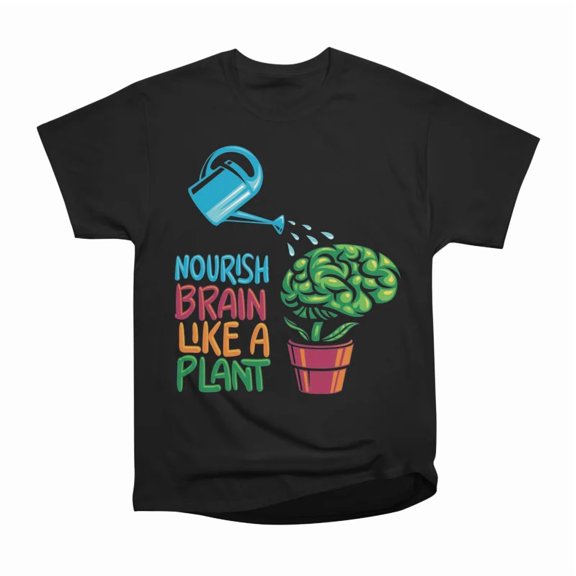 Brain Plant T-Shirt Tee Gift For Him Merch For Her Apparel For Friend