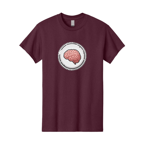 Brain-Puzzle-Piece Mens Graphic Tee, 100% Cotton, Casual Summer Wear BAA212