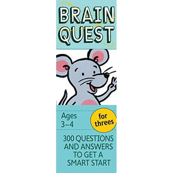 Pre-Owned Brain Quest For Threes: 300 Questions and Answers to Get a Smart Start: Ages 3-4 Paperback