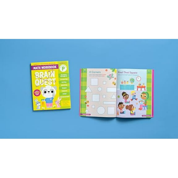Pre-Owned Brain Quest Math Workbook: Pre-Kindergarten (Brain Quest Math Workbooks), 9781523524204, 1523524200, Paperback, Workbook edition