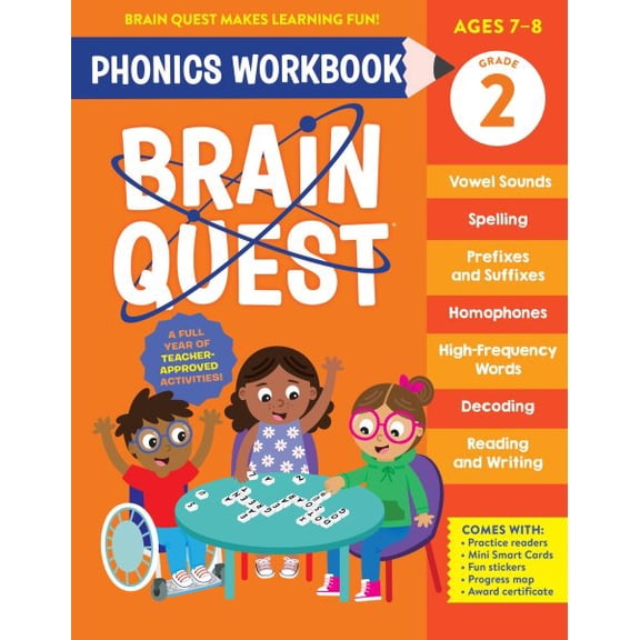 Pre-Owned Brain Quest Phonics Workbook: Grade 2
