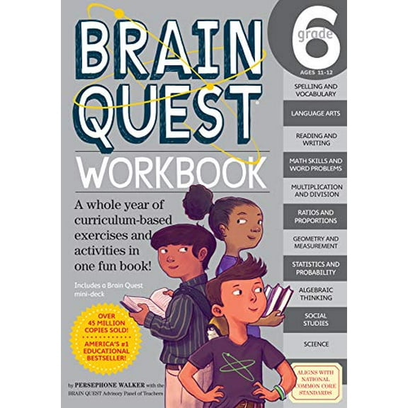 Pre-Owned Brain Quest Workbook: 6th Grade (Paperback) 0761182438 9780761182436