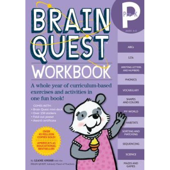 Pre-Owned Brain Quest Workbook: Pre-K by Liane Onish (Paperback), English