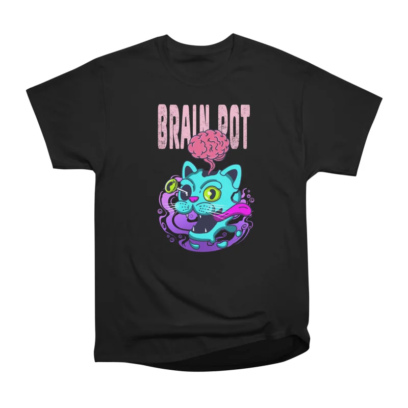 Brain Rot Cat T-Shirt Tee Gift For Him Merch For Her Apparel For Friend ...