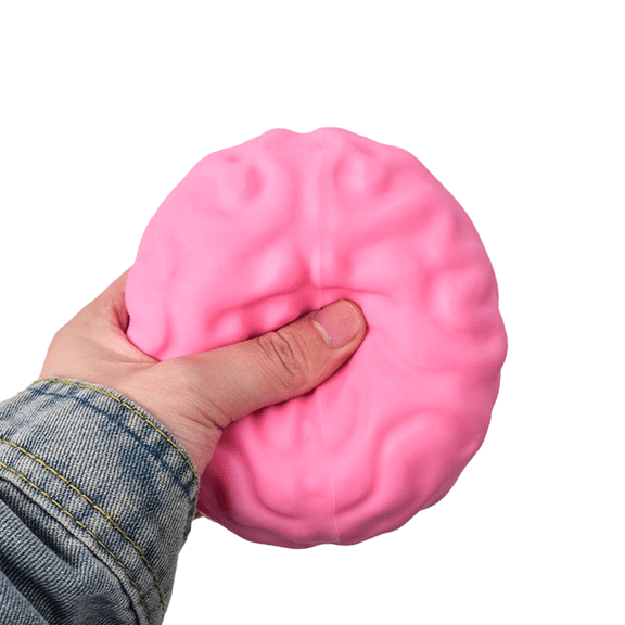 Brain-Shape Textured Stress Balls, Giant Sensory Hand Strengthening Ball, Funky Squishie Squeeze Squishies for Stress Reduction