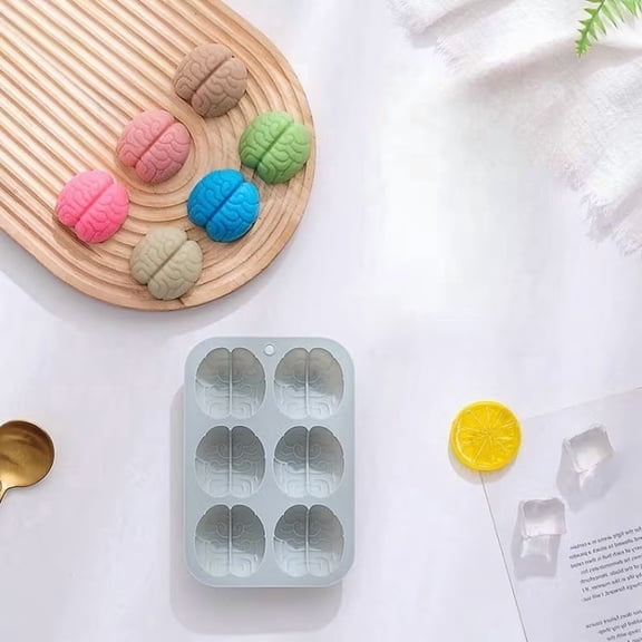 Brain Shaping Silicone Mold - Non-Stick Reusable Baking Mold for Chocolates, Ice Cubes, Soaps, and Candles