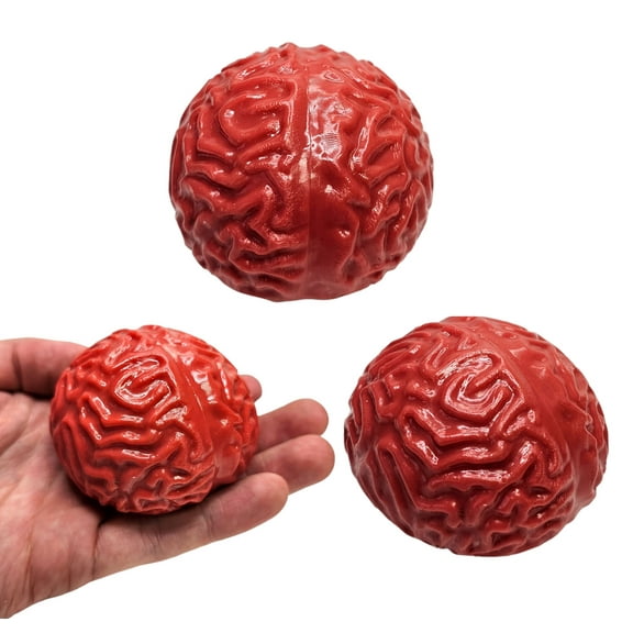 Brain Splat Ball (2.75 inch) (3 Pack) Unique Design Gel Party Favor and Game Prize