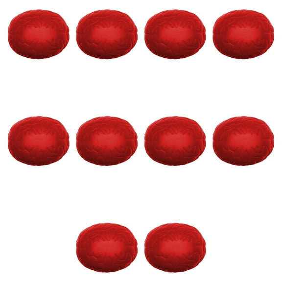 Brain Stress Balls Set of 10, Bulk Pack - Anxiety Stress Relief, Perfect for Your Desk, Office or Home - Red