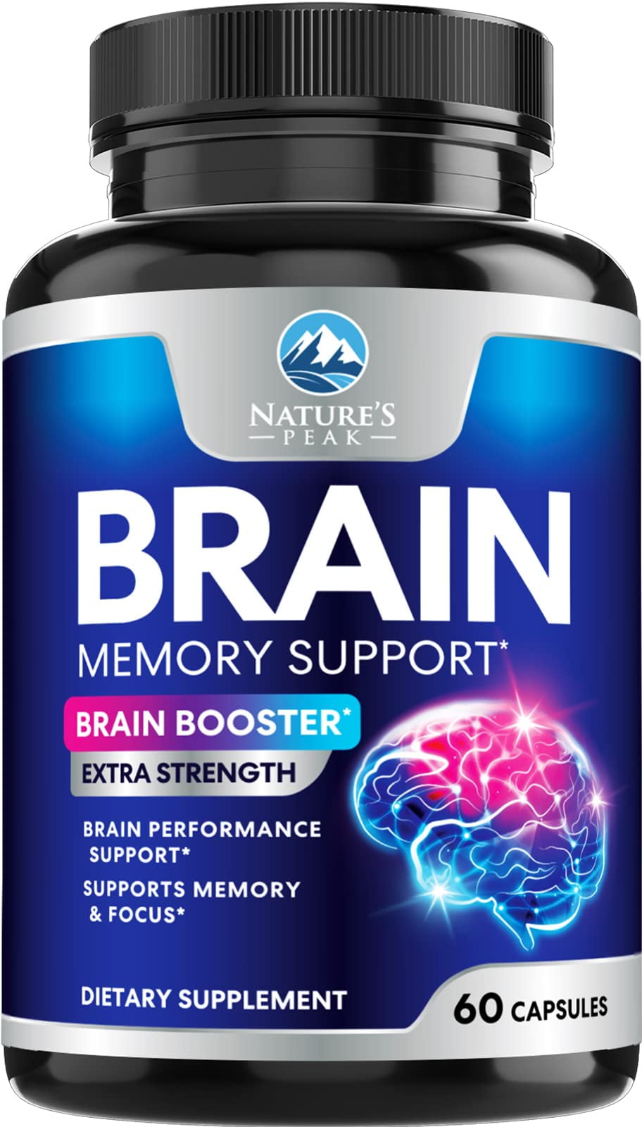 Brain Supplement for Memory and Focus, Nootropic Support for
