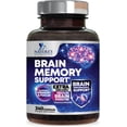 thumbnail image 1 of Brain Memory Supplement Pills - 3X Strength Nootropics for Concentration, Clarity & Focus Support - Brain Health Cognitive Vitamins with Bacopa, Phosphatidylserine & DMAE, Brain Booster, 240 Capsules, 1 of 10