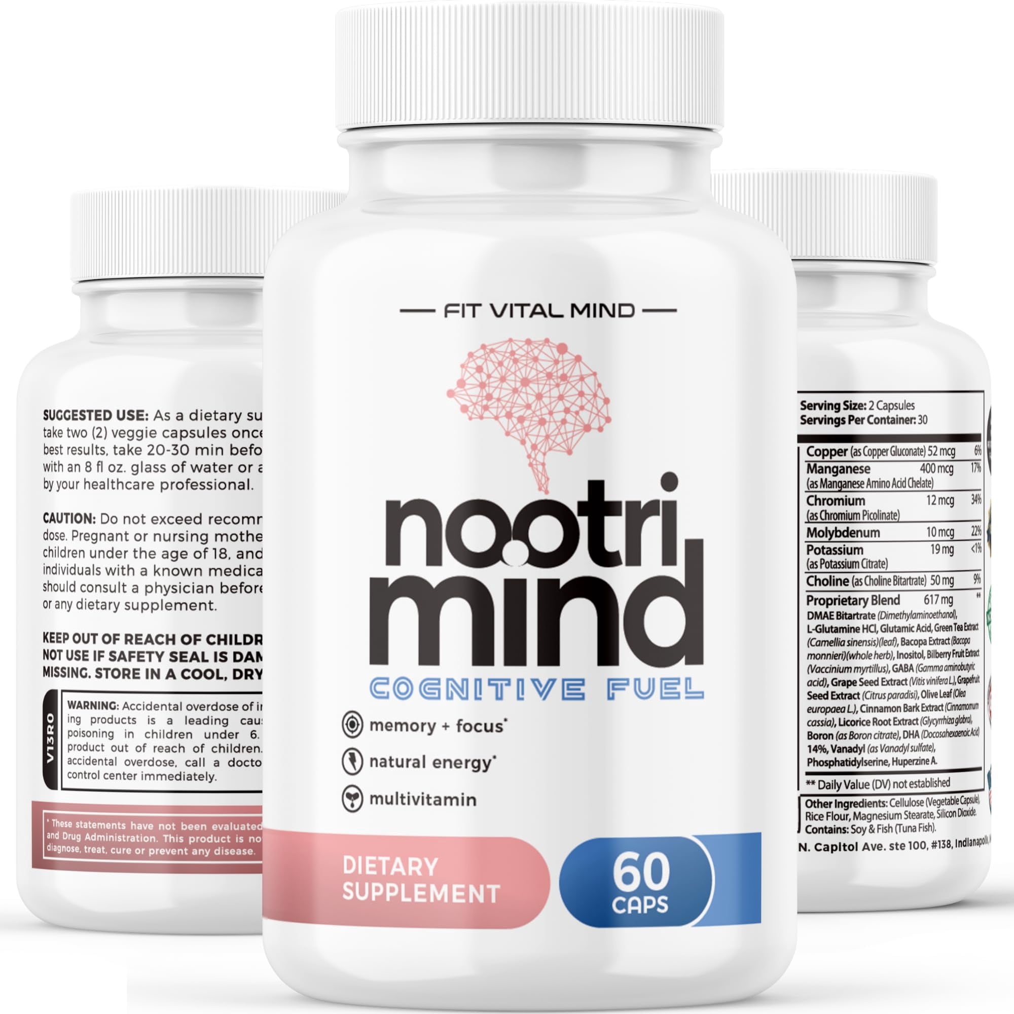 Nootropic Brain Supplements for Memory, Focus & Clarity - Advanced Brain Booster
