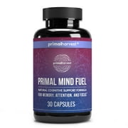 Brain Supplements by Primal Harvest, Primal Mind Fuel  30 Brain Booster Capsules