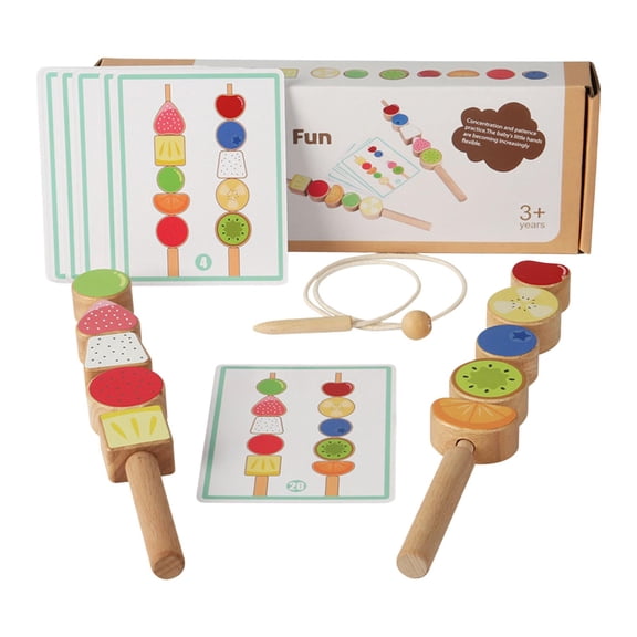Brain Teasers Sorting Blocks Fine Motor Skills Wooden Playset Safe Design for Boys Girls Educational Use
