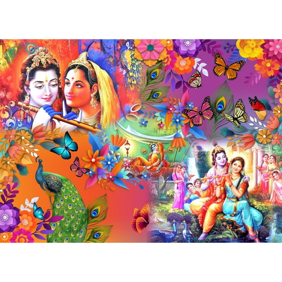 Brain Tree - Divine Love 1000 Piece Puzzle for Adults - Unique Puzzles for Adults 1000 Pieces and up with Droplet Technology for Anti Glare & Soft Touch - 27.5”Lx19.5”W